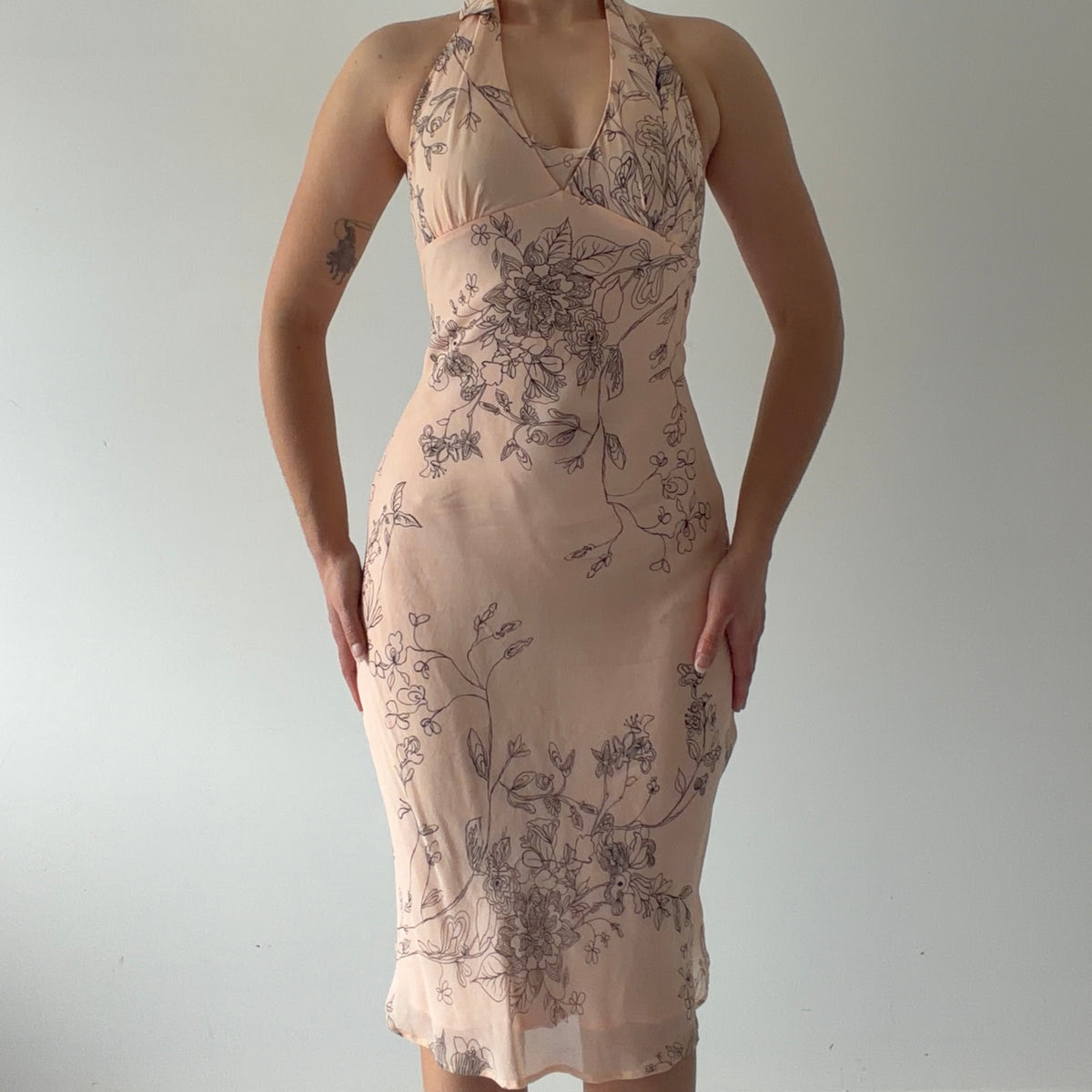 MNG Halter Midi Dress | XS