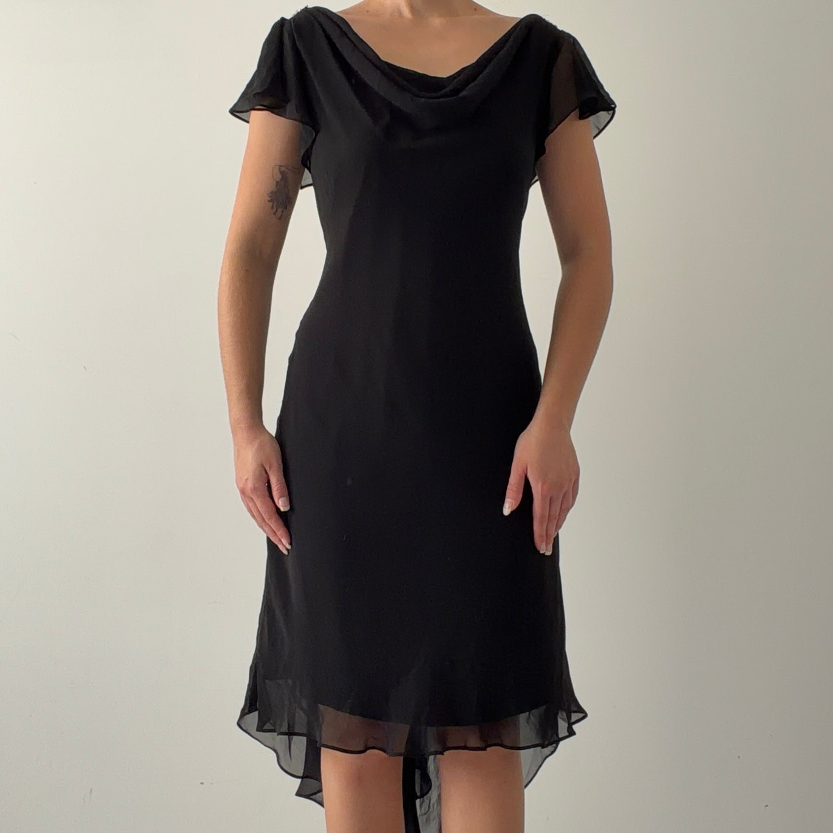 S-L Fashions Cowl Midi Dress | L
