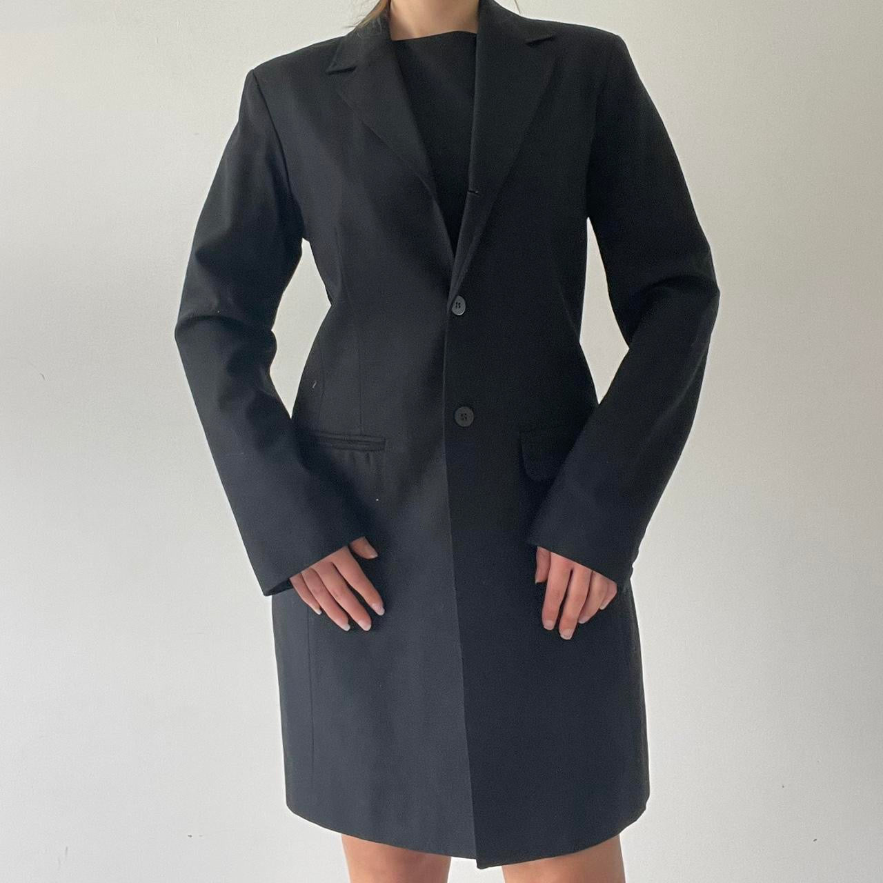 90s Max Wool Blazer + Dress Set | M