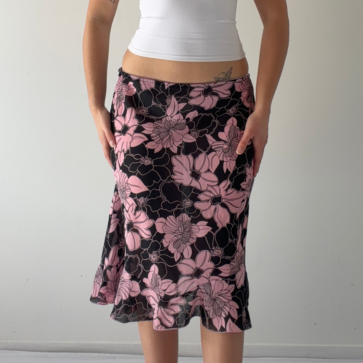 Floral Midi Skirt | M