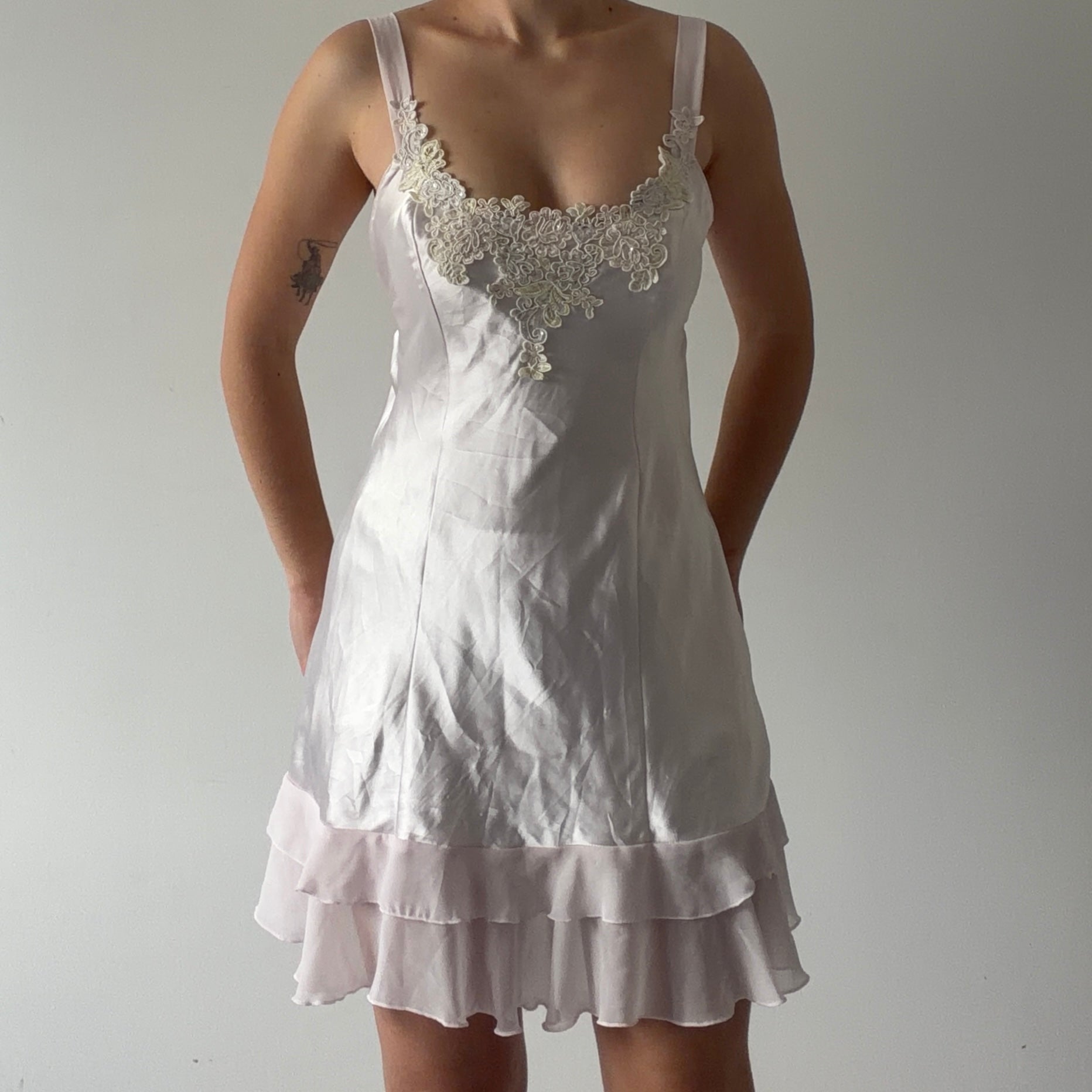 Linea Donatella Satin Slip Dress | 6-8