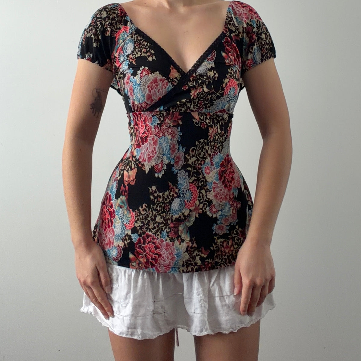 153 Floral Babydoll Top | XXL