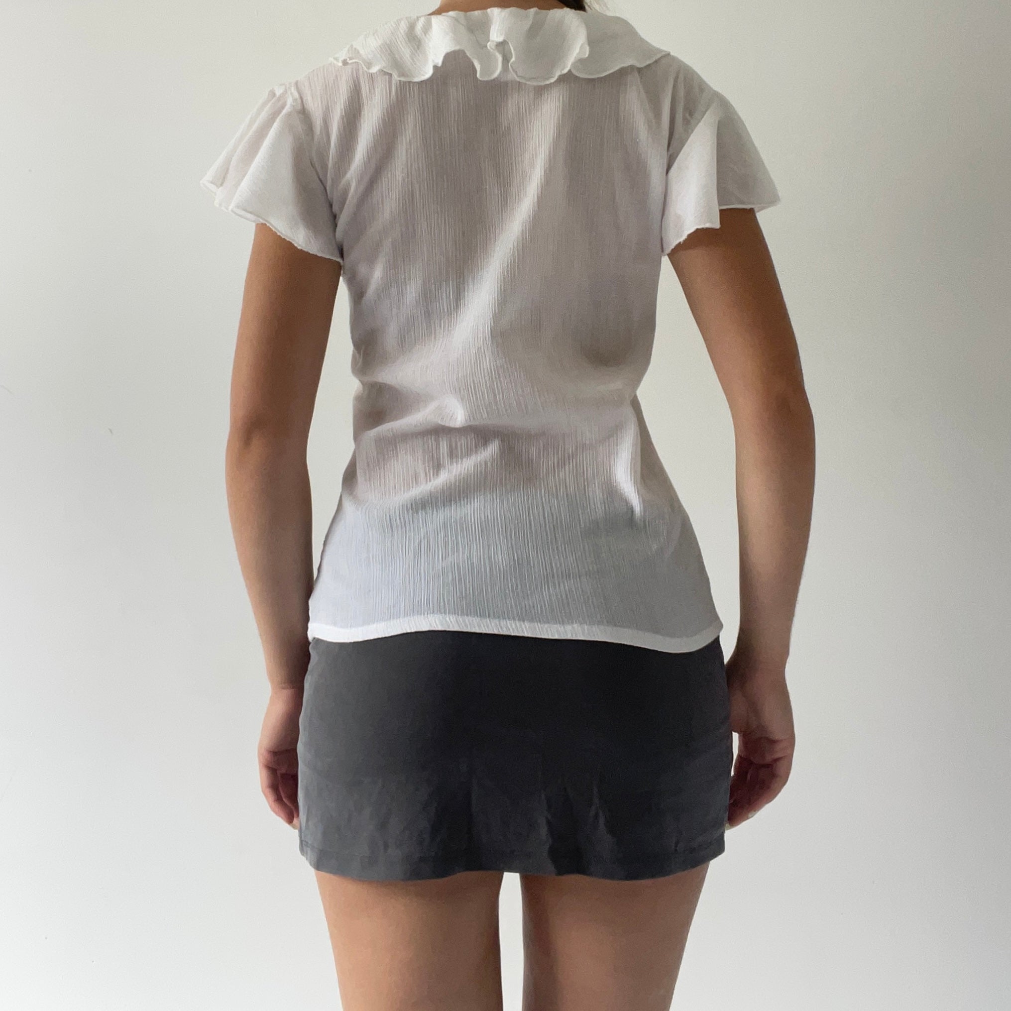 Ruffle Button Up Top | 10-12
