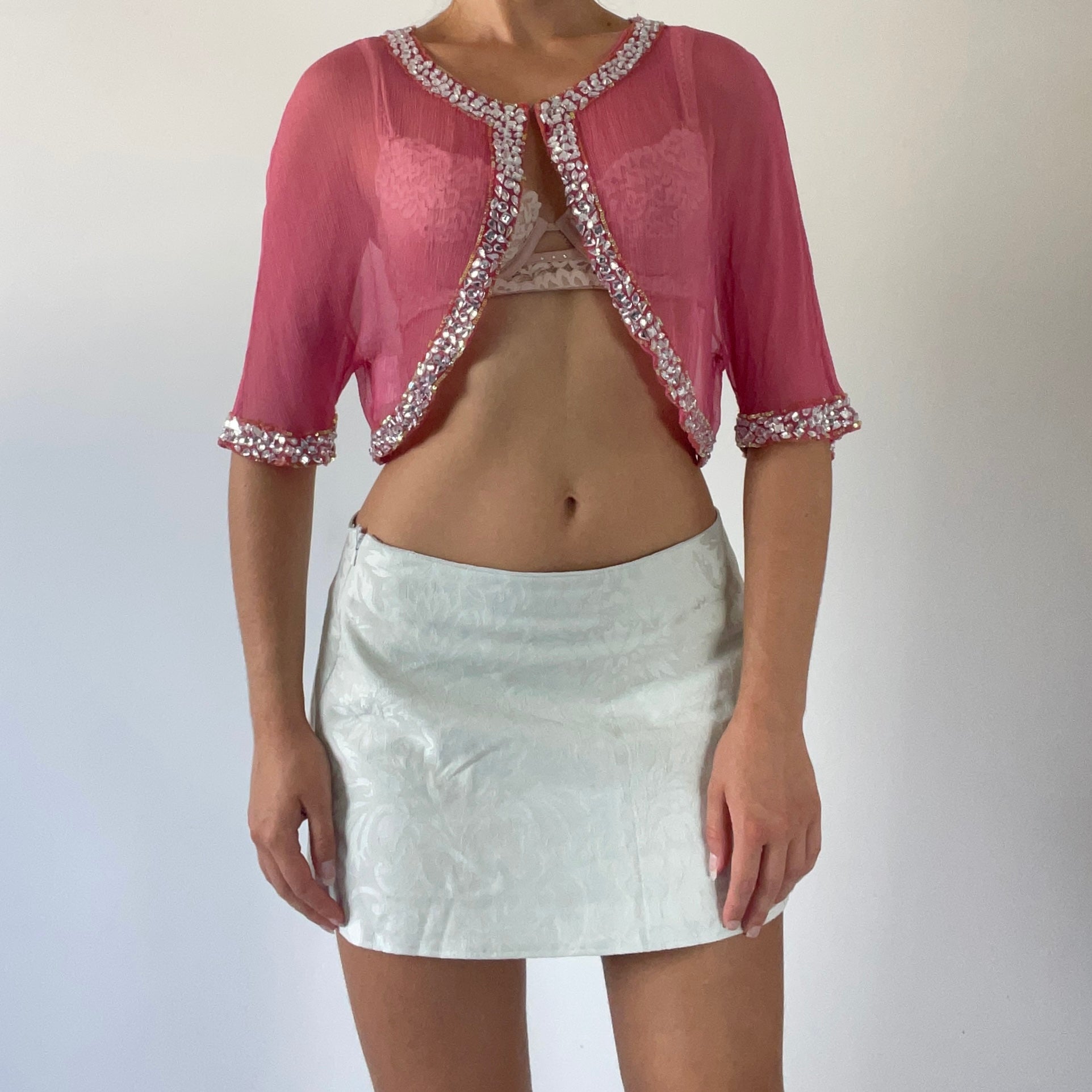 Trelise Cooper Silk Beaded Bolero | 8-10