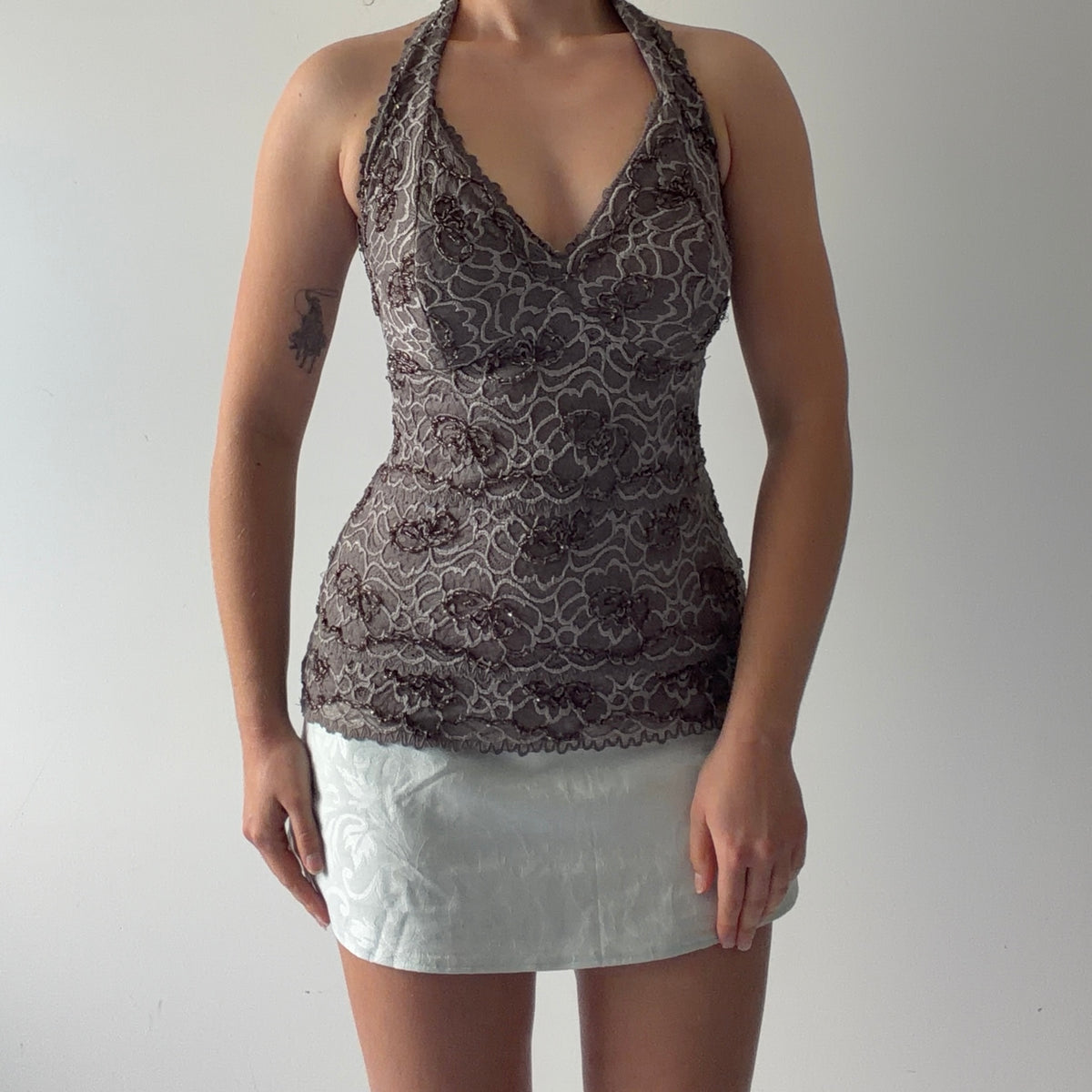 Le Chateau Beaded Halter Top | 8-10