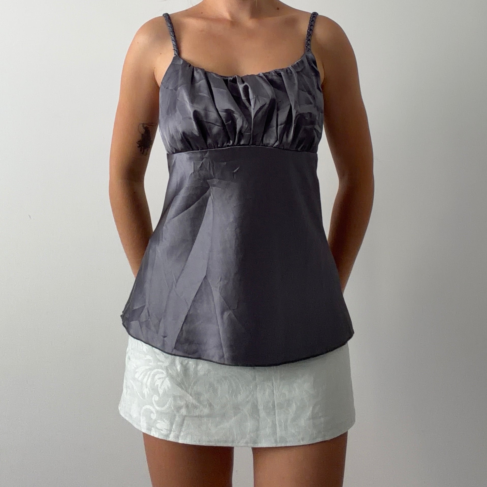 A Byer Satin Babydoll Top | 10-12