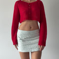 90s Spiral Cropped Cardigan | 8-10