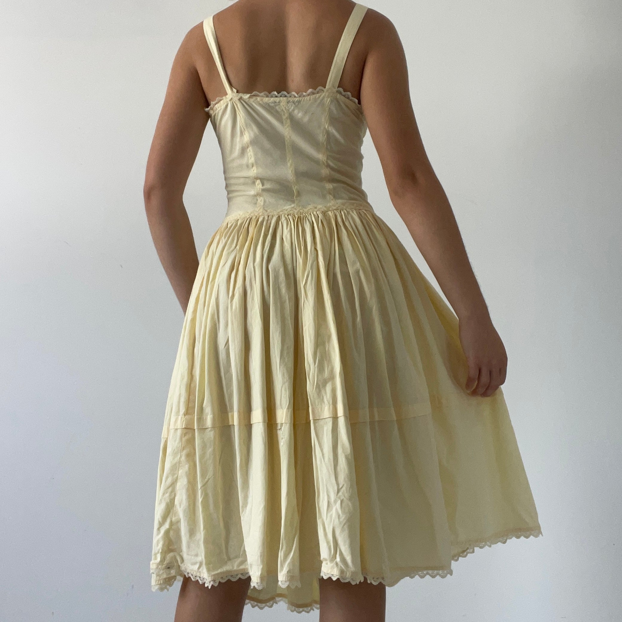 Embroidered Prairie Dress | Made in India | XS