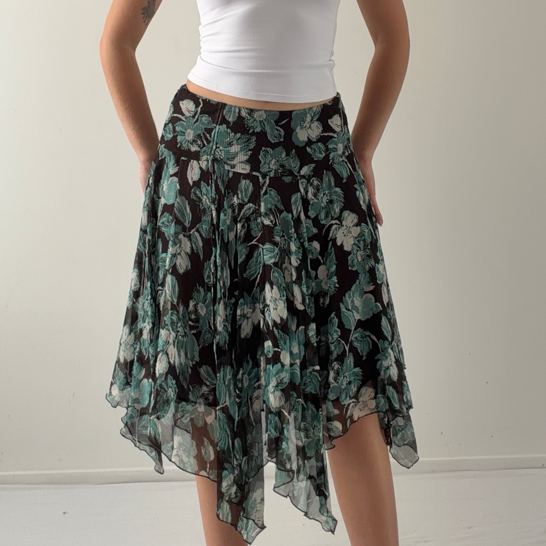Nine West Silk Handkerchief Skirt | XS