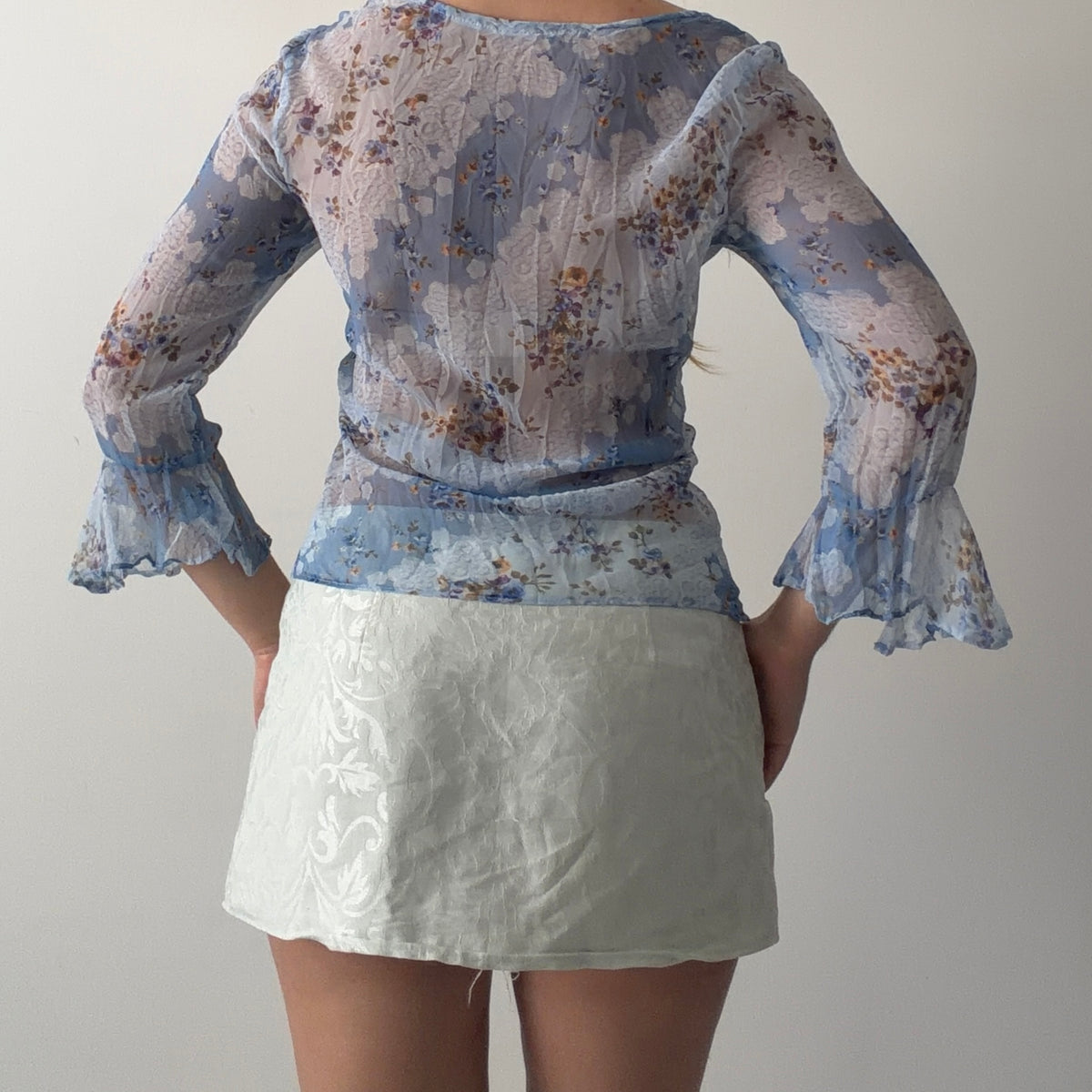 Floral 3/4 Sleeve Top | 10-12