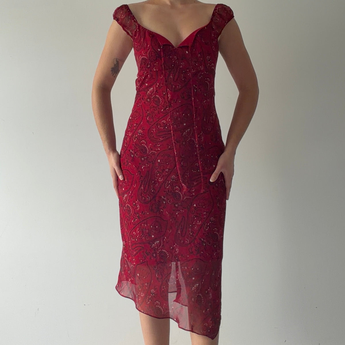 Jonathan Martin Paisley Midi Dress | M