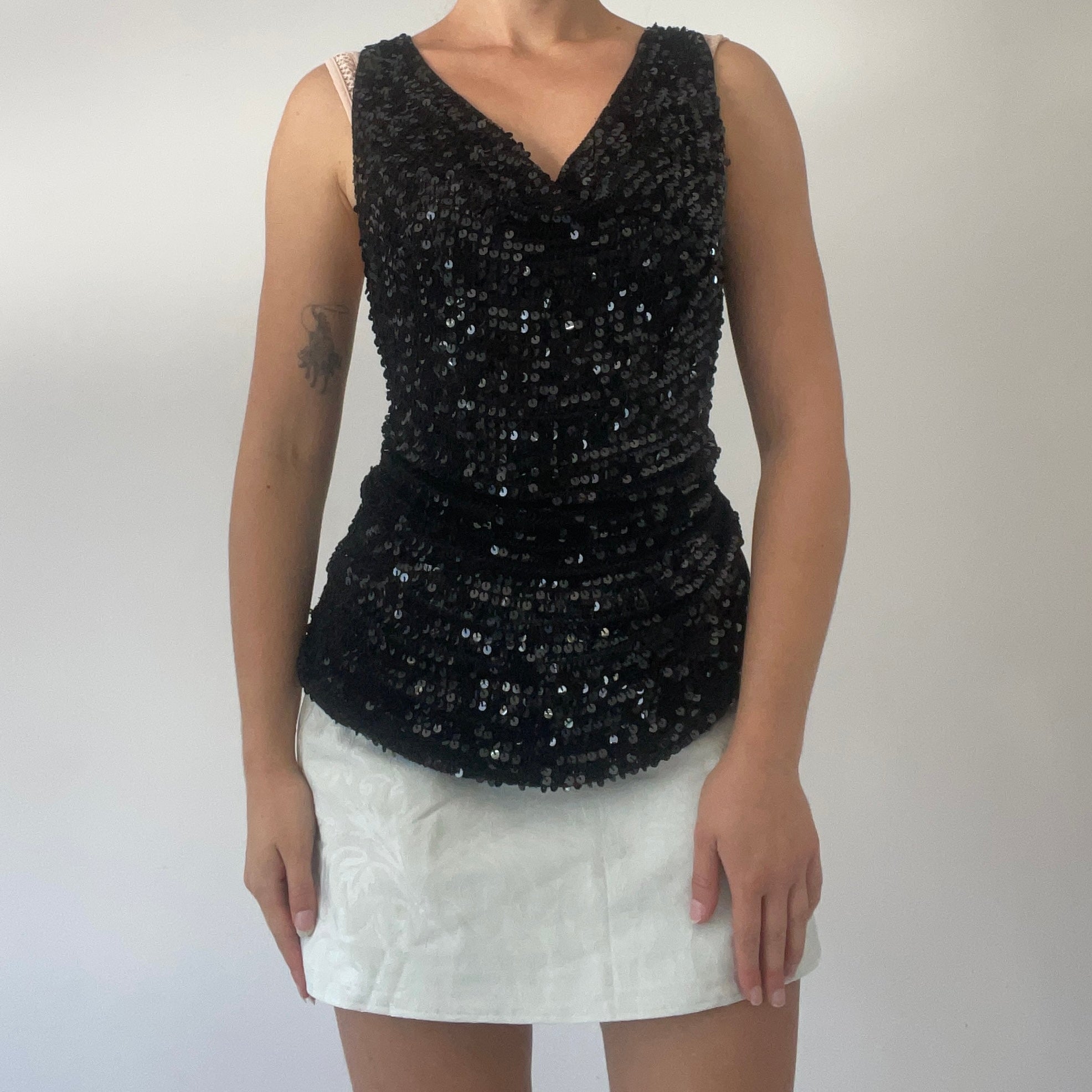 Max Crochet Sequin Top | L