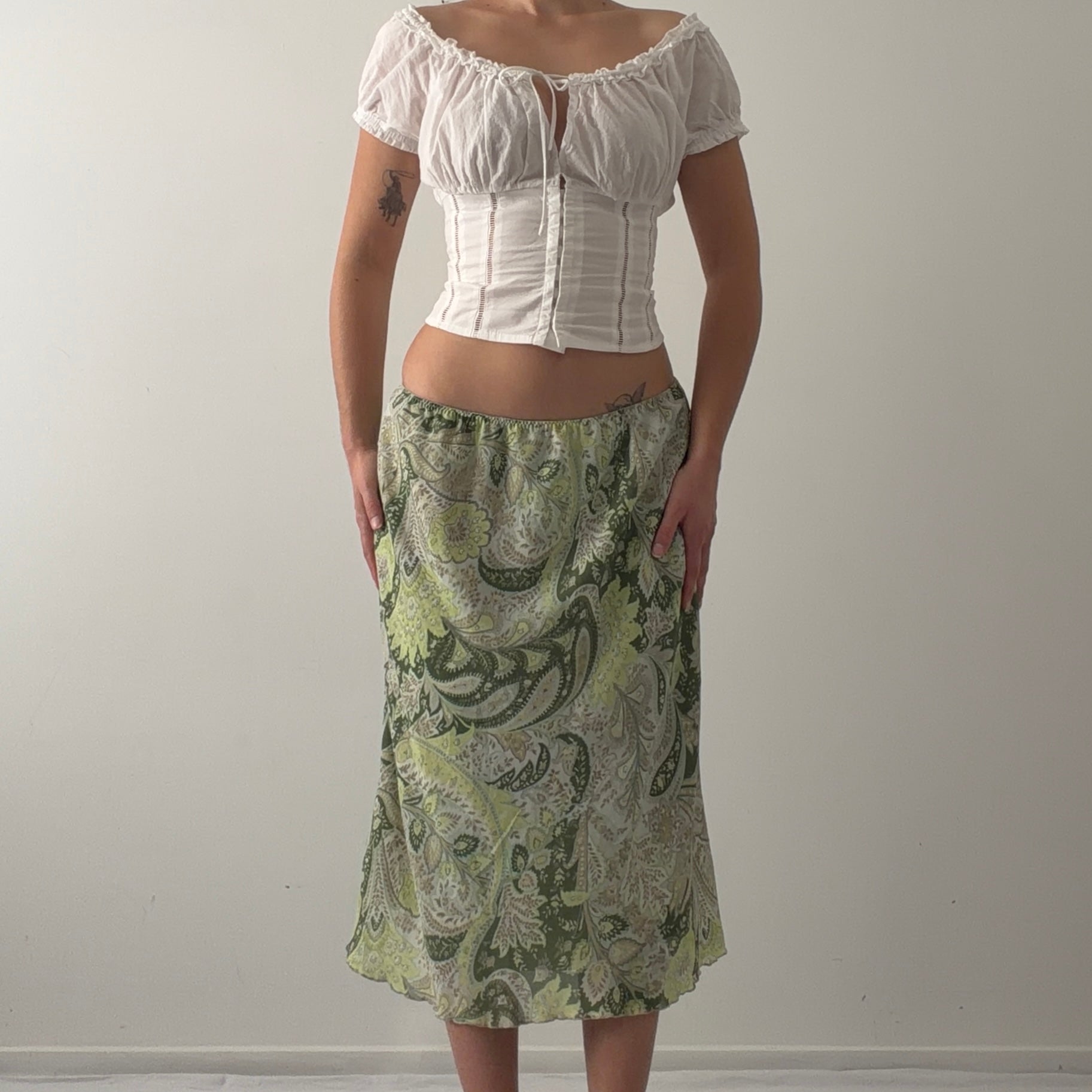 Tout Simplement Midi Skirt | Green | 8-10