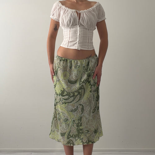 Tout Simplement Midi Skirt | Green | 8-10