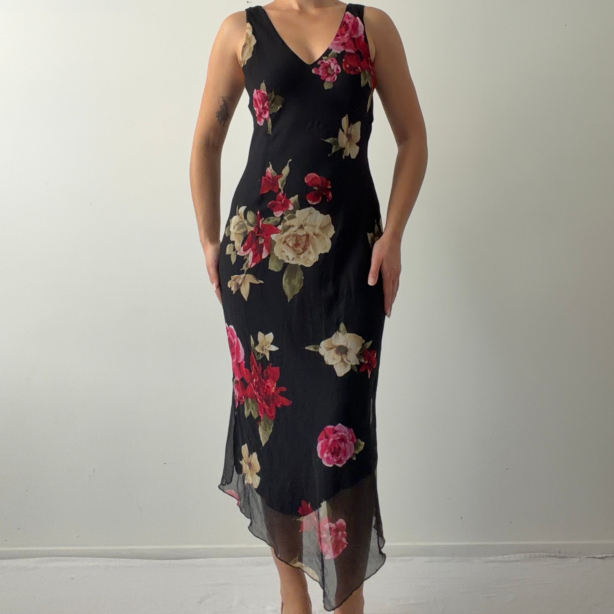 Italian Floral Midi Dress | 8-10