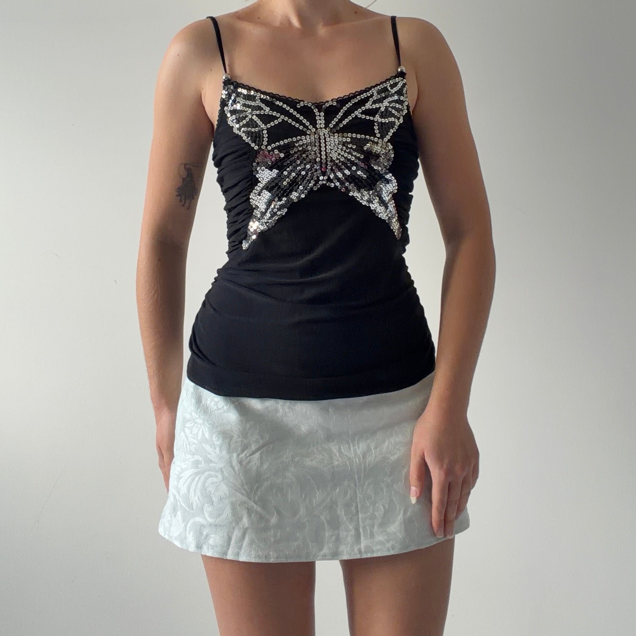 Progress Butterfly Sequin Top | Made in UK | M