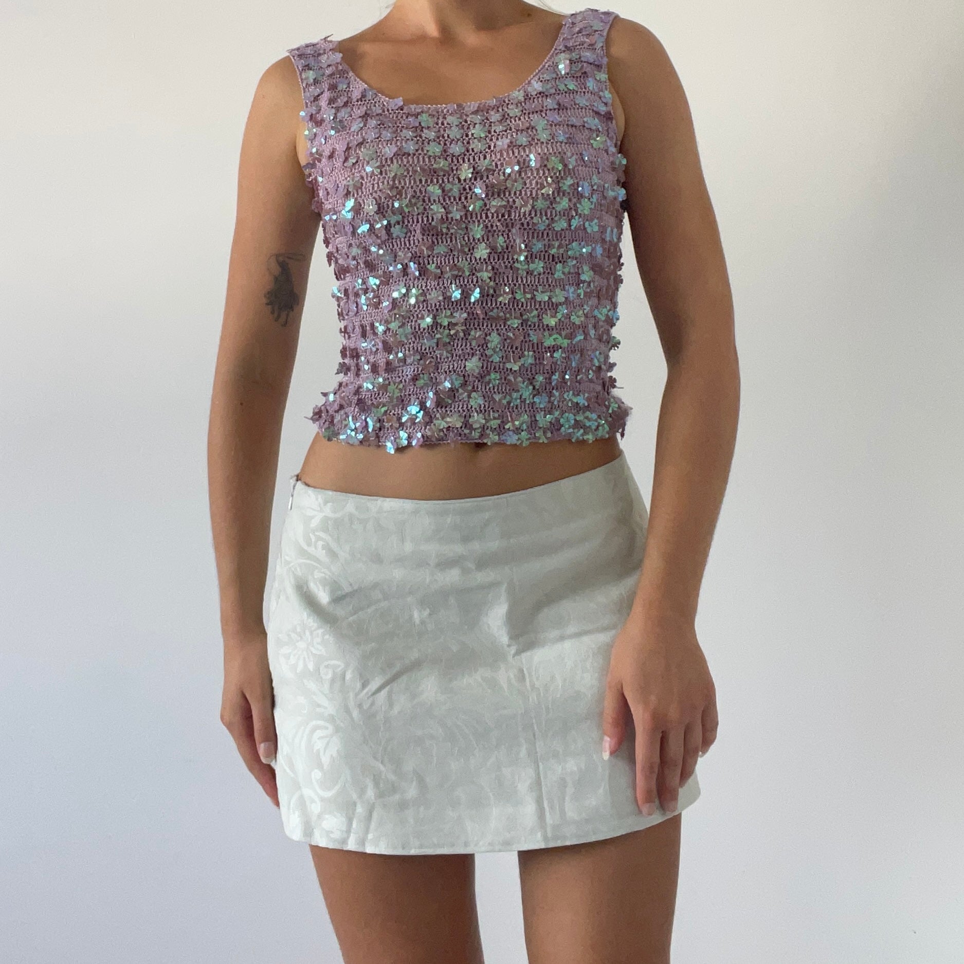 Sequin Crochet Top | XS
