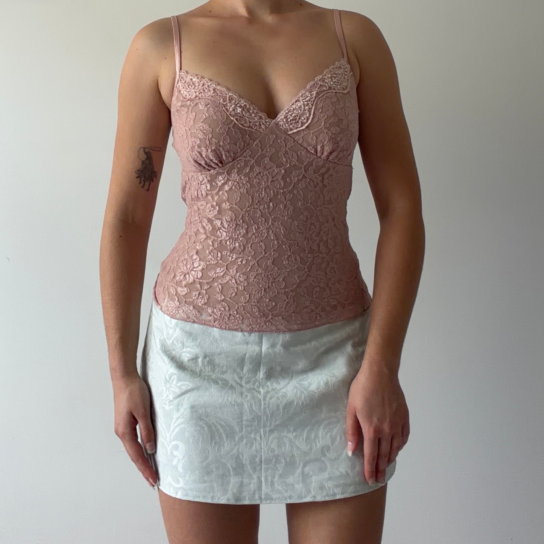 Le Chateau Lace Babydoll Cami | Made in USA | S