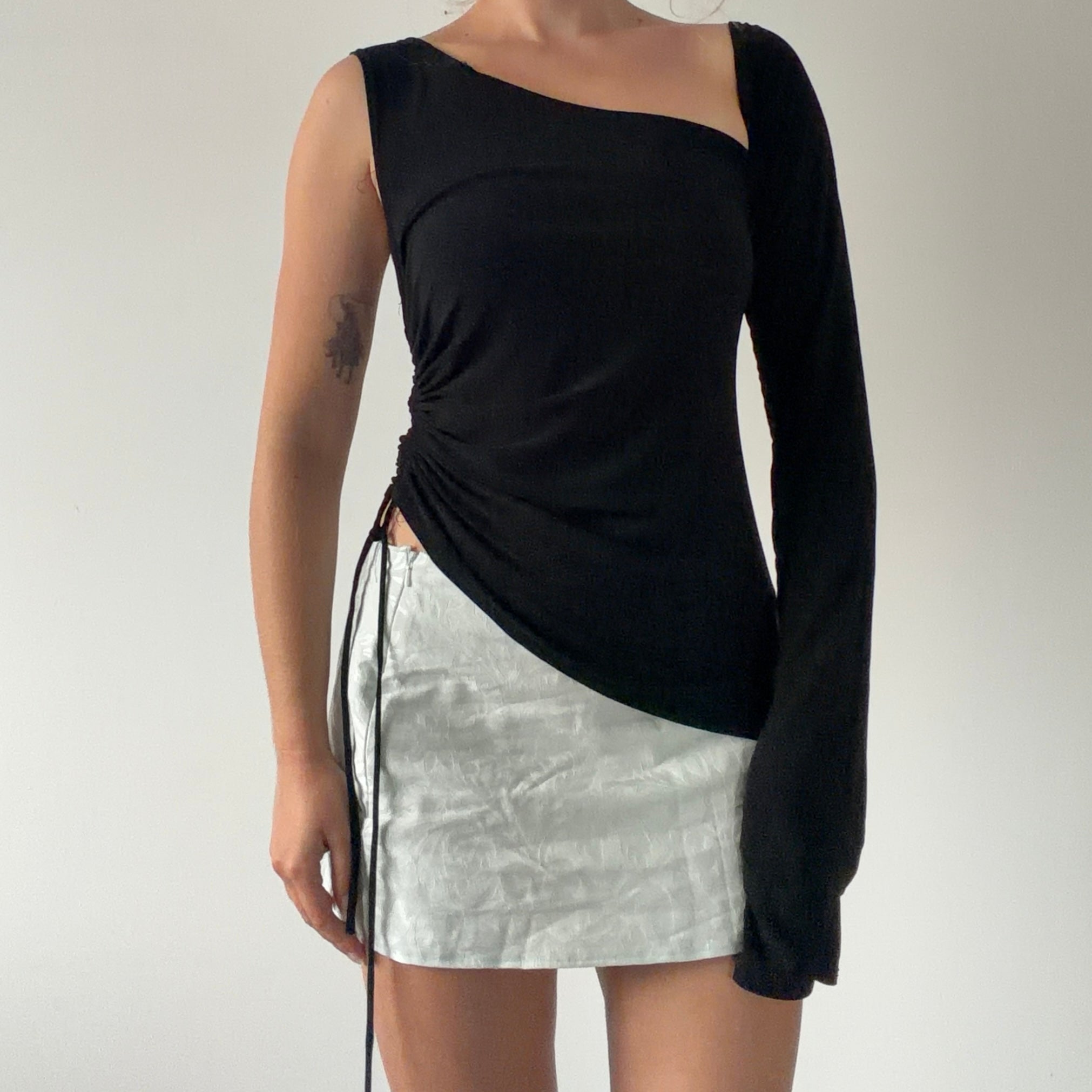 K Too Asymmetric Ruched Top | 10-12