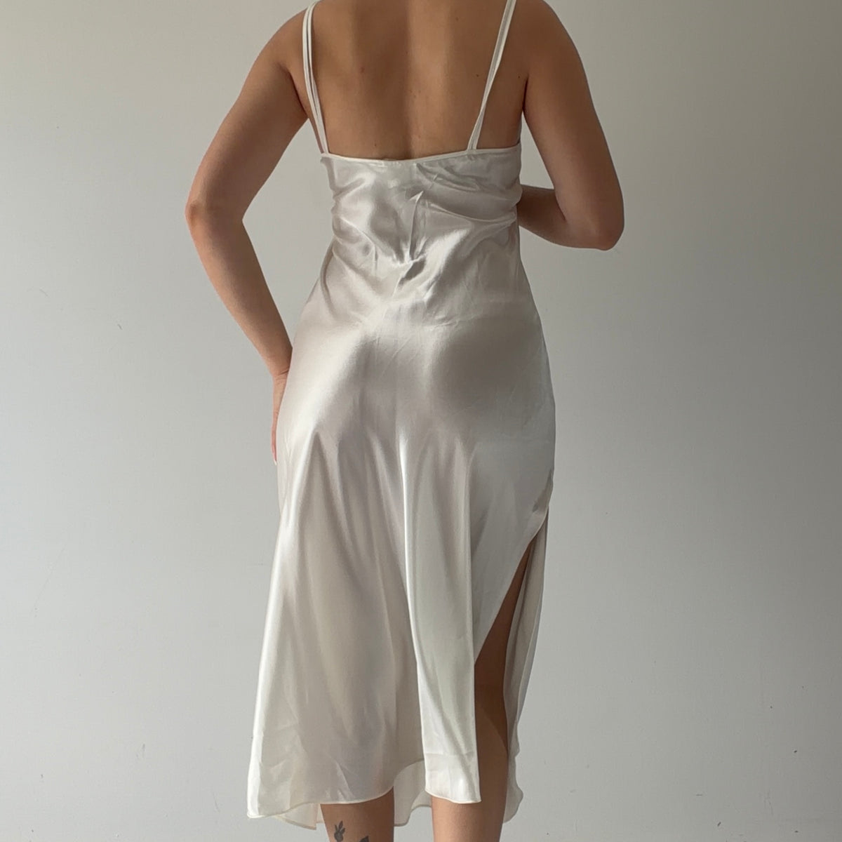 Intimo Amore Satin Midi Slip Dress | M