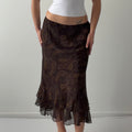 Ralph Lauren Silk Paisley Midi Skirt | 8-10