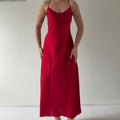 Valarie Stevens Silk Midi Slip Dress | M