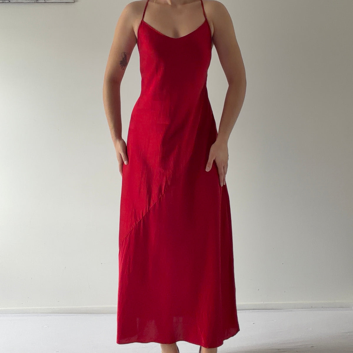 Valarie Stevens Silk Midi Slip Dress | M
