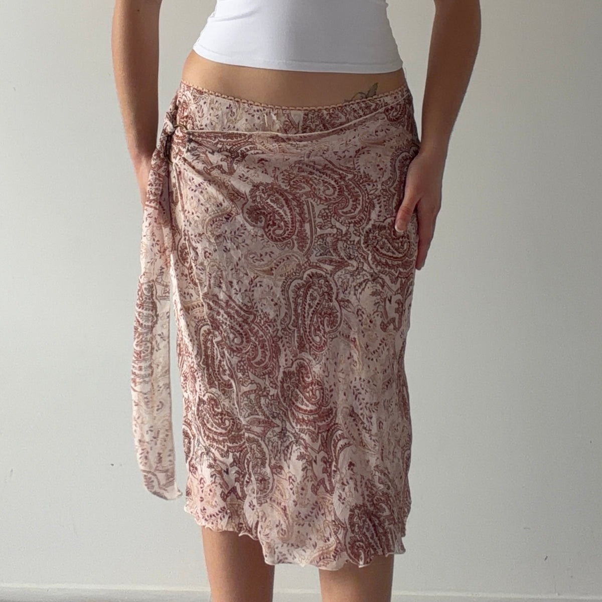Mimi Chica Paisley Midi Skirt | 6-8