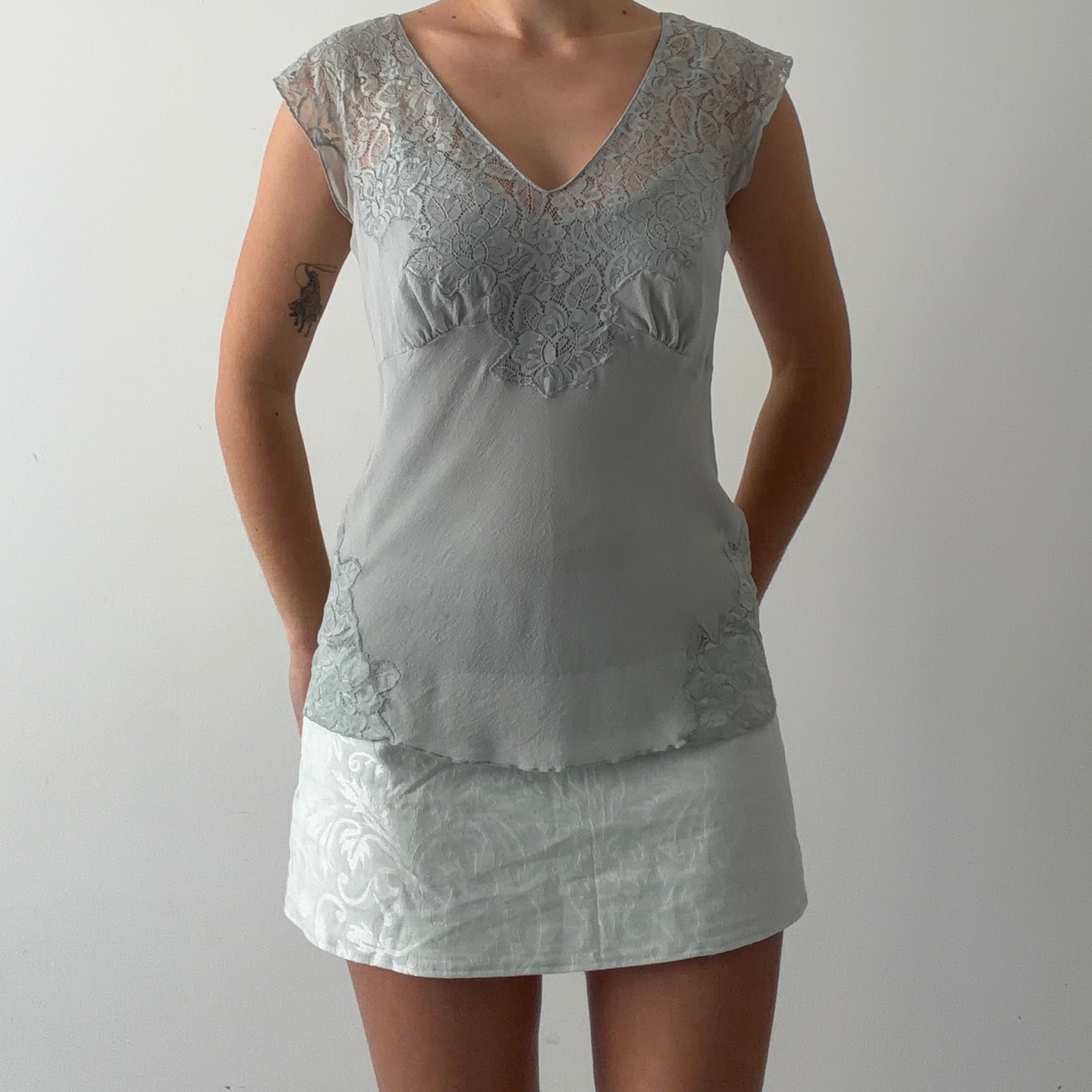 Express Silk Lace Top | 8-10