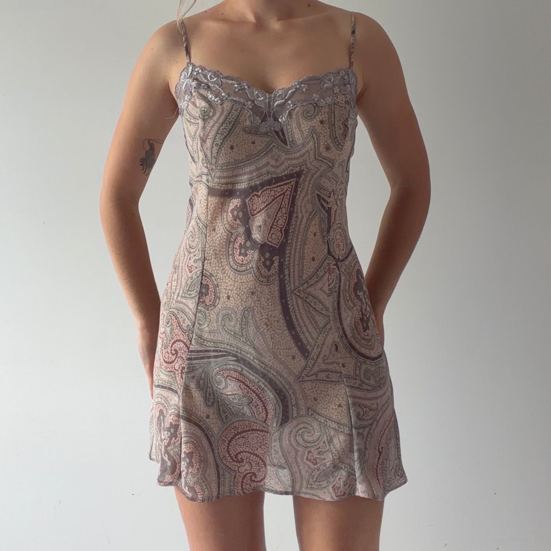 Victoria's Secret Paisley Mini Slip Dress | L