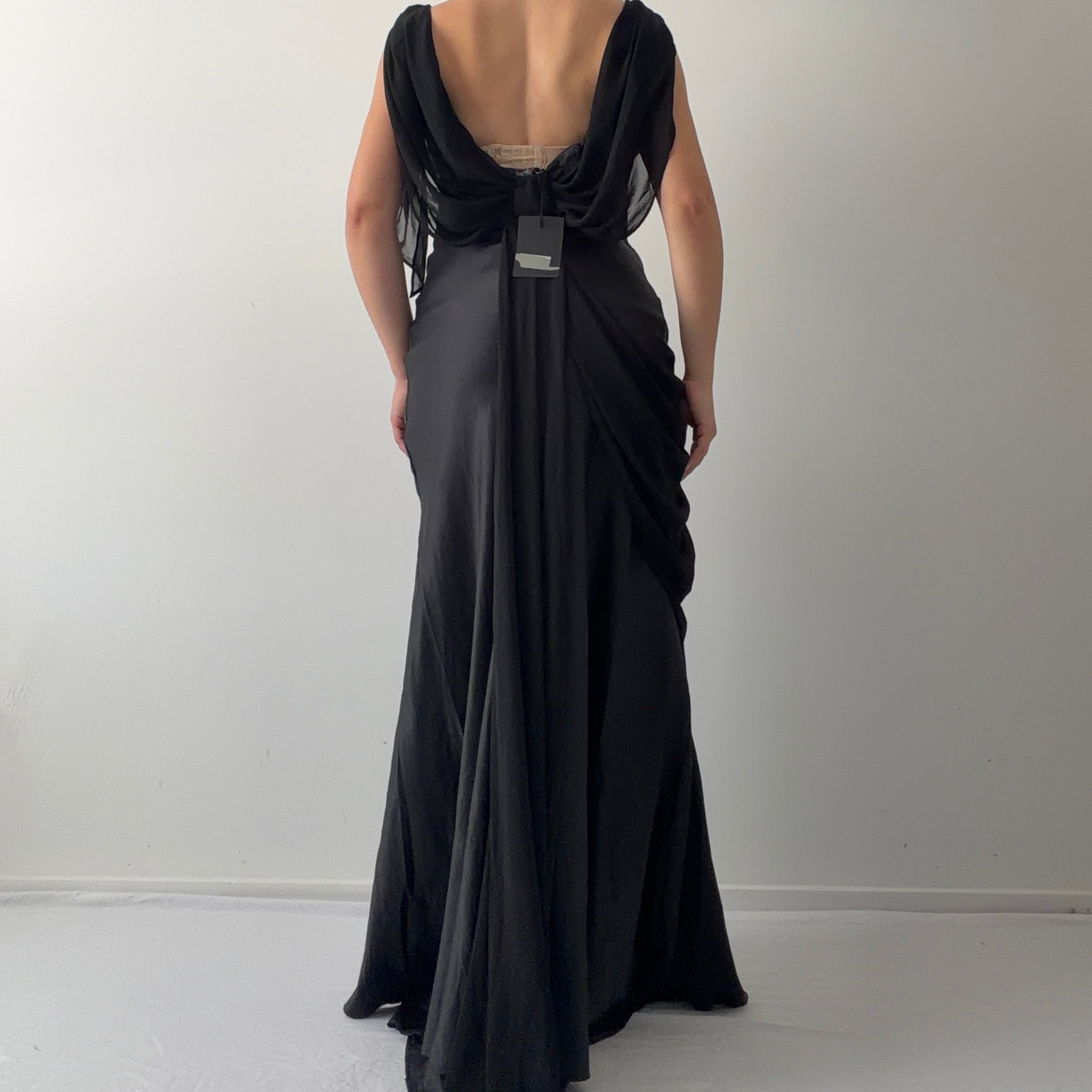Rare Pierre Cardin Cascading Rosette Gown | 12-14