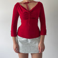 D Touch Cowl Bell Sleeve Top | S-M