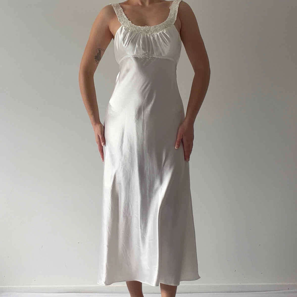 Linea Donatella Embroidered Slip Dress | 6-8