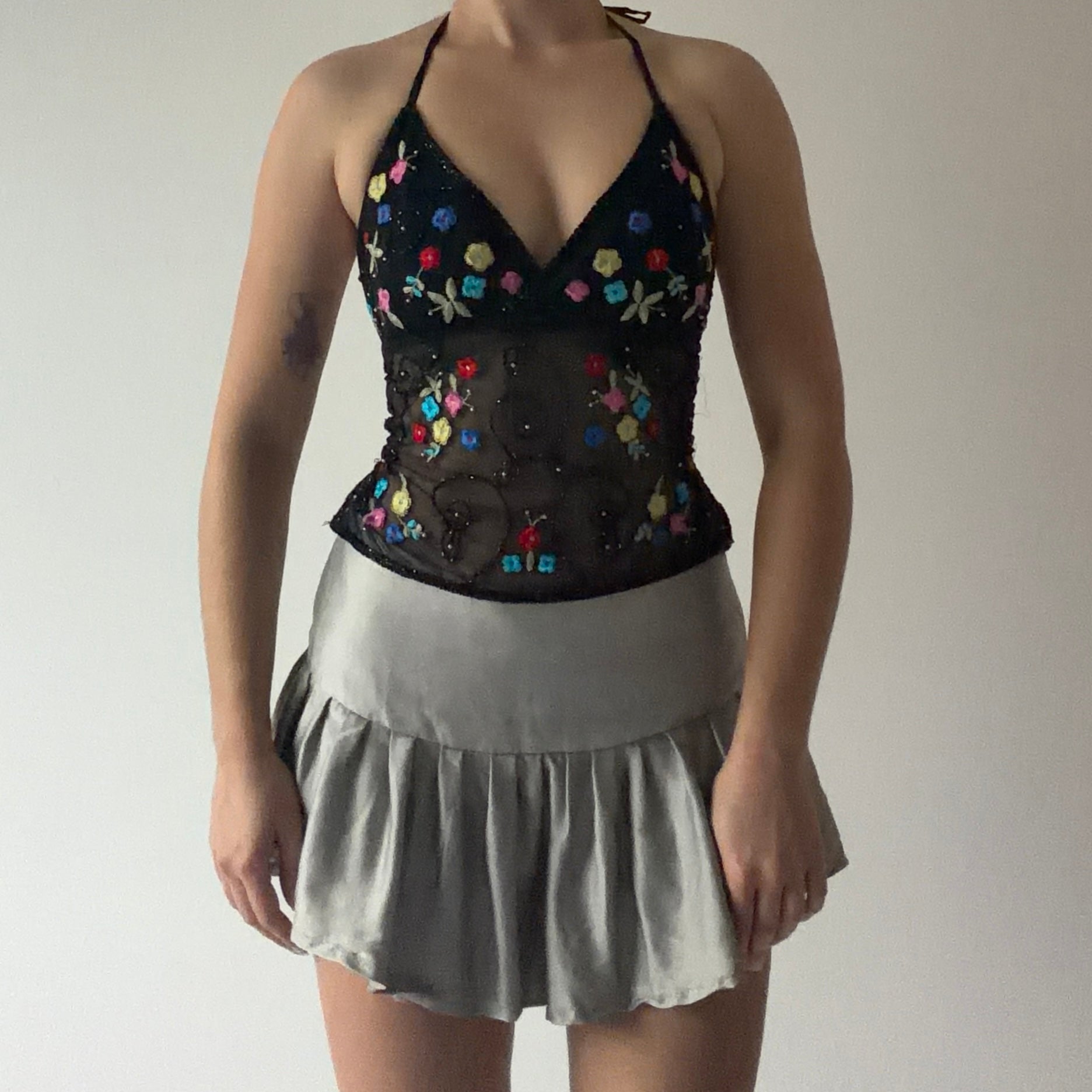 Vanessa Tong Beaded Backless Top | 6-8