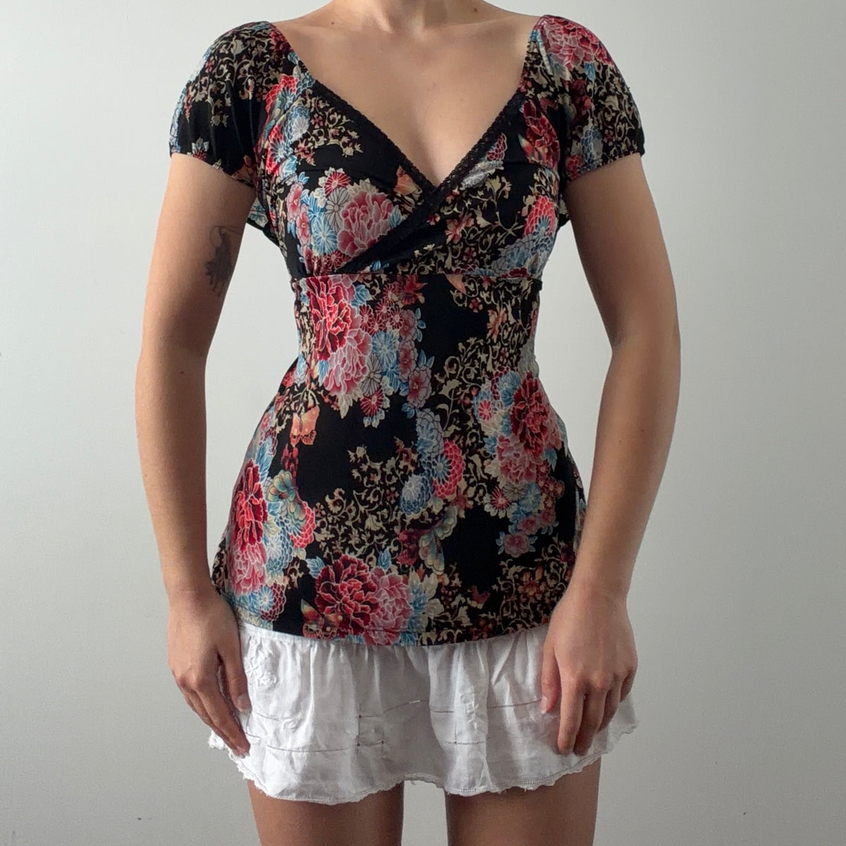 153 Floral Babydoll Top | XXL
