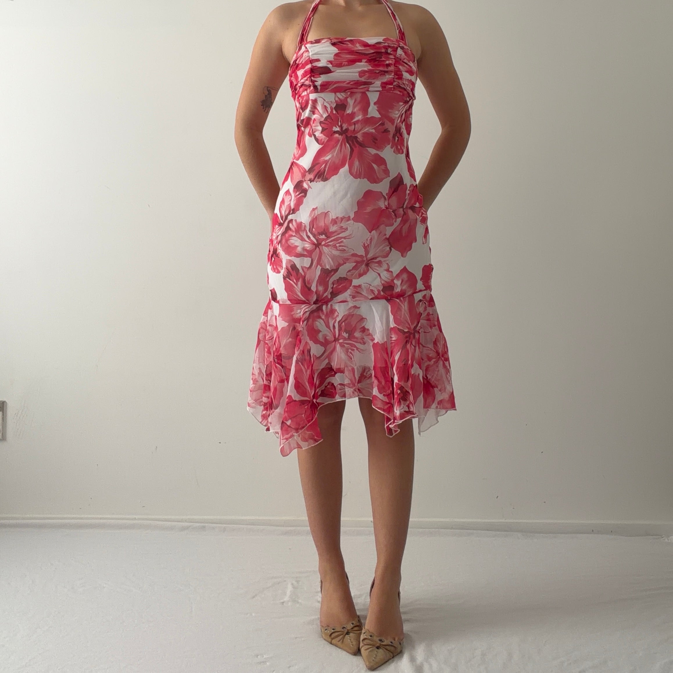 XOXO Floral Halter Midi Dress | XS