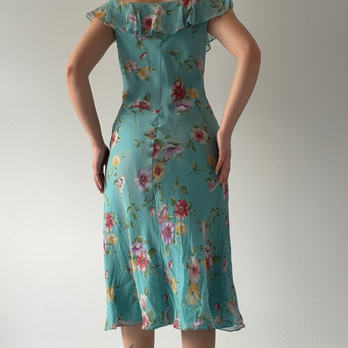 Ralph Lauren Silk Midi Dress | L