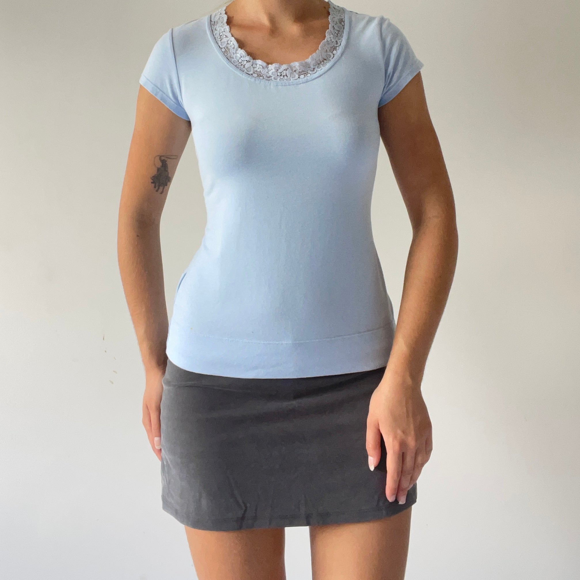 Lace Scoop Tee | 10-12