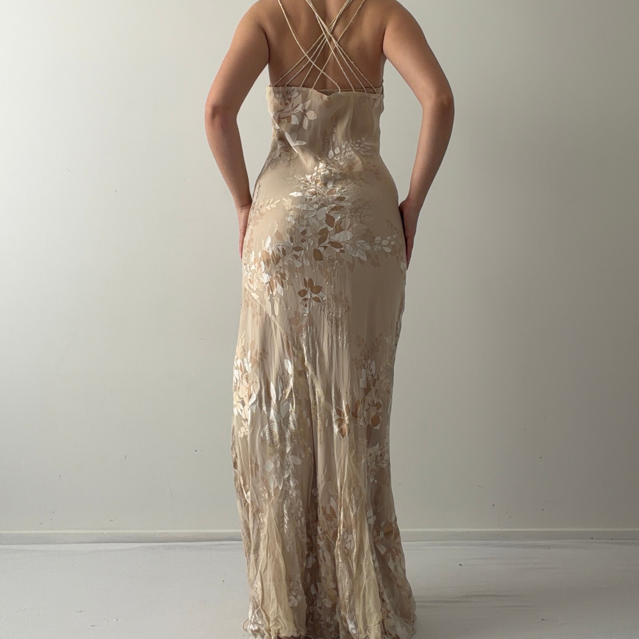 Monsoon Silk Burnout Maxi Dress | XL
