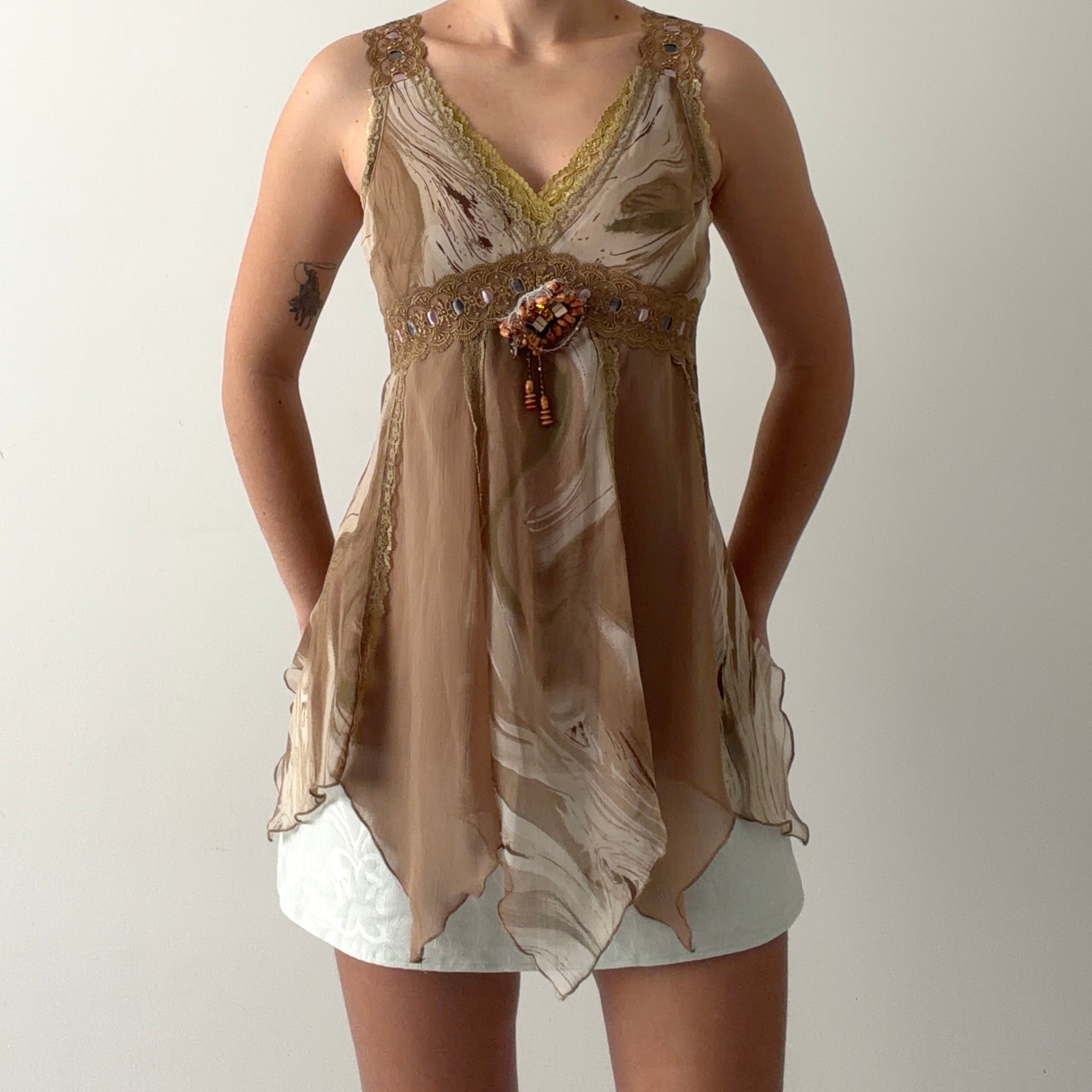 Pinky Boho Fairy Top | M