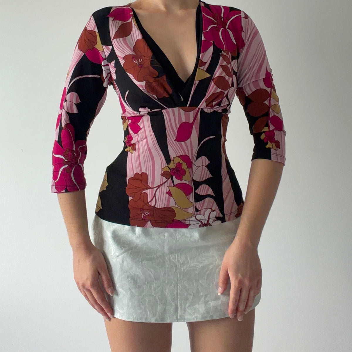 j.t.b 3/4 Sleeve Top | L