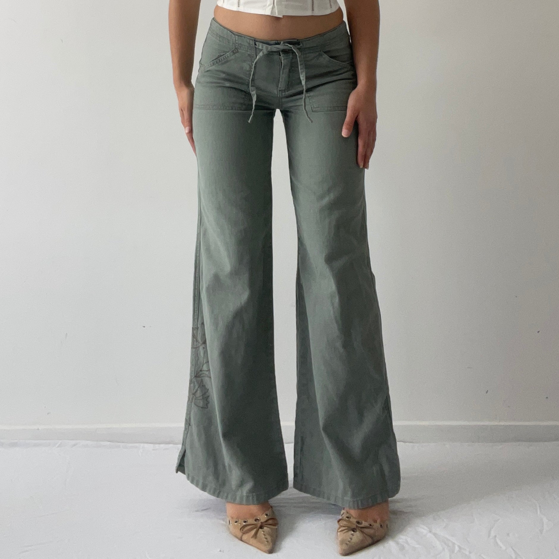Linen Wide Leg Pants | XS
