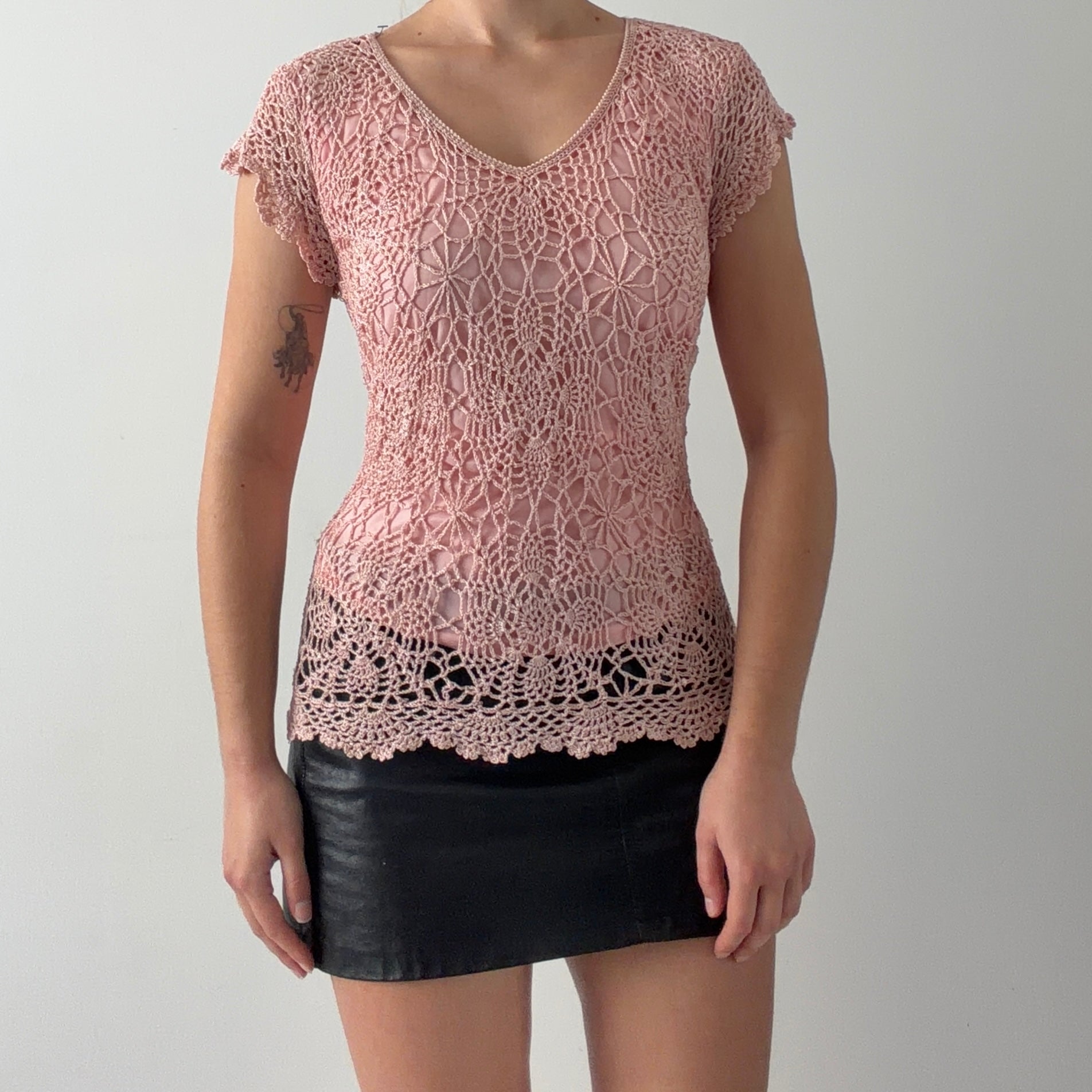 M. Nicole Evening Crochet Top | XL