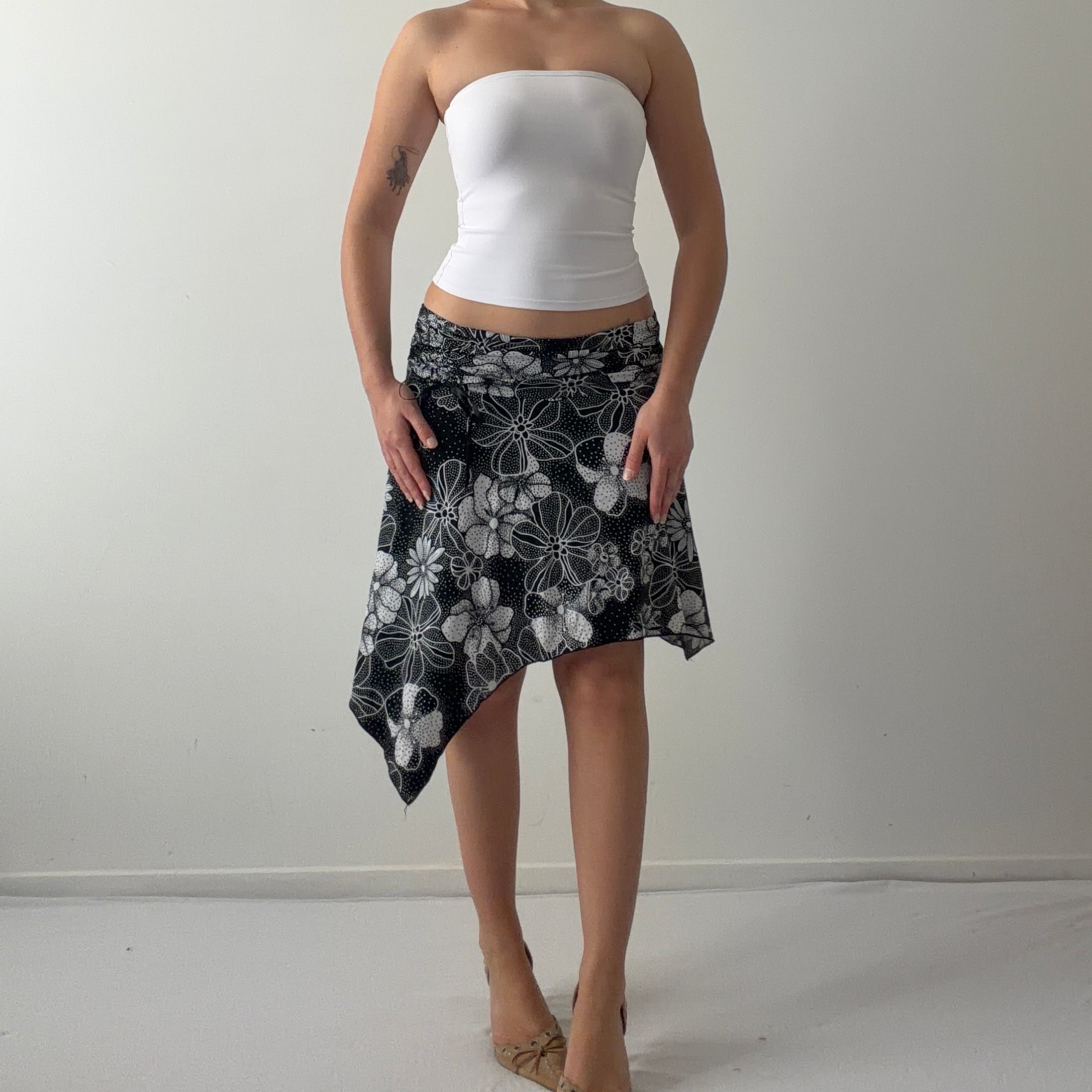 Speechless Floral Handkerchief Midi Skirt | 6-8