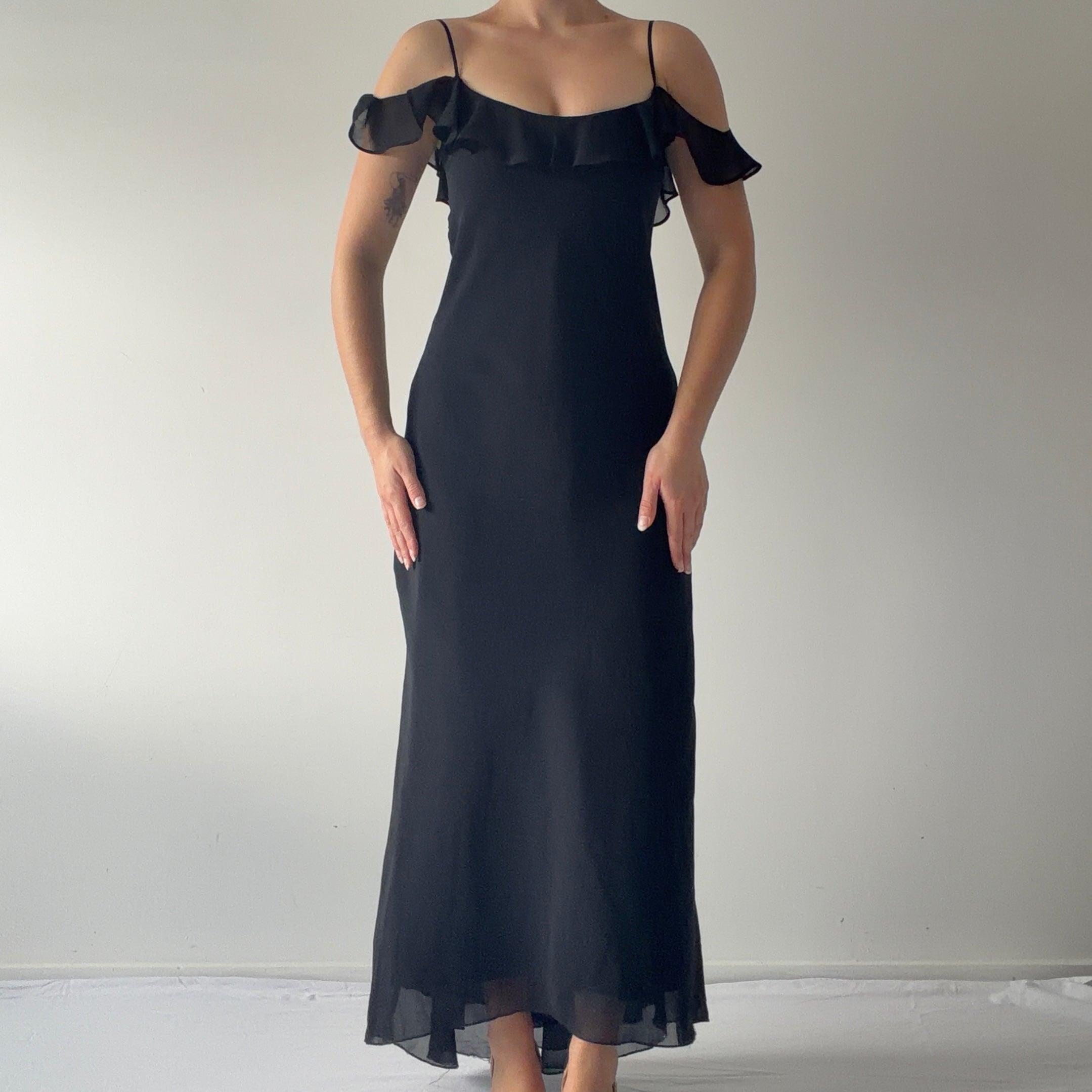 Jessica Maxi Ruffle Dress | Made in Canada | 6-8