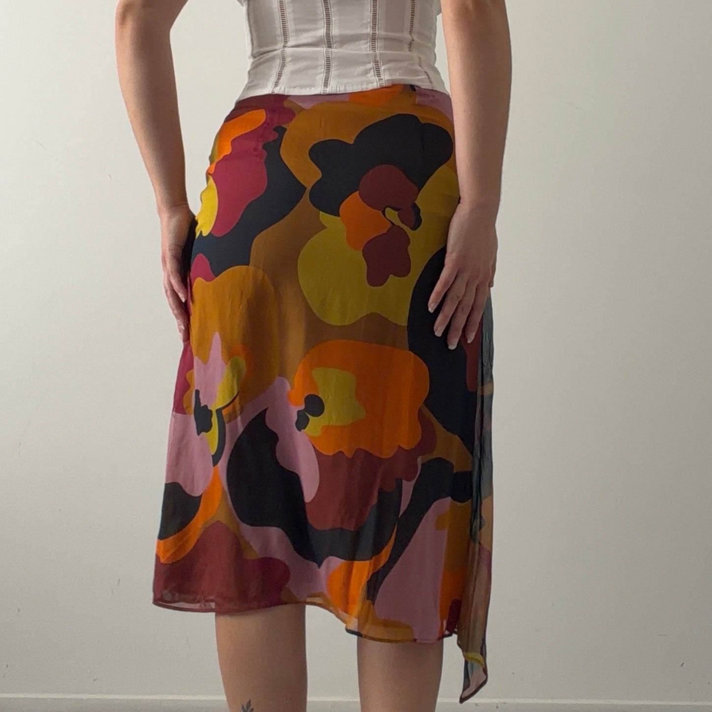 Luisa Cerano Silk Midi Skirt | XS