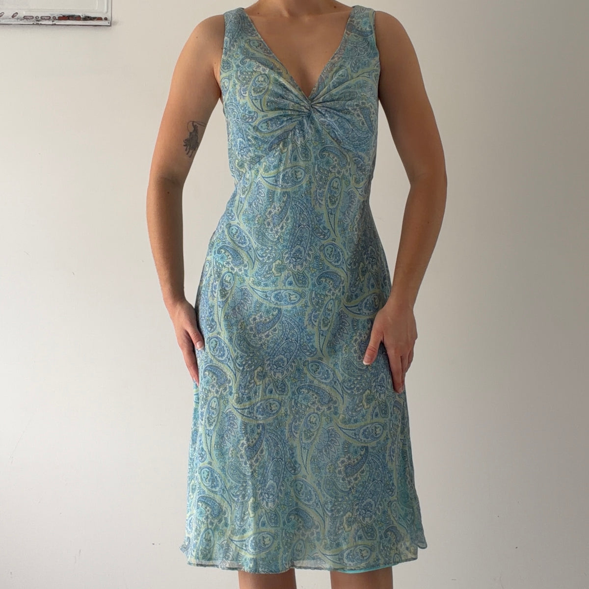 Ann Taylor Silk Midi Dress | L
