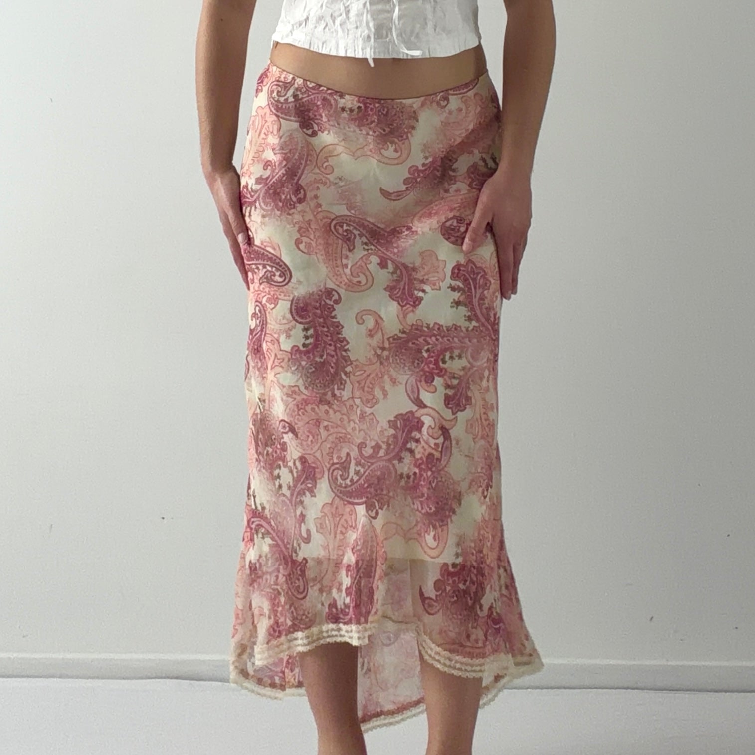 Fashion Bug Paisley Midi Skirt | L