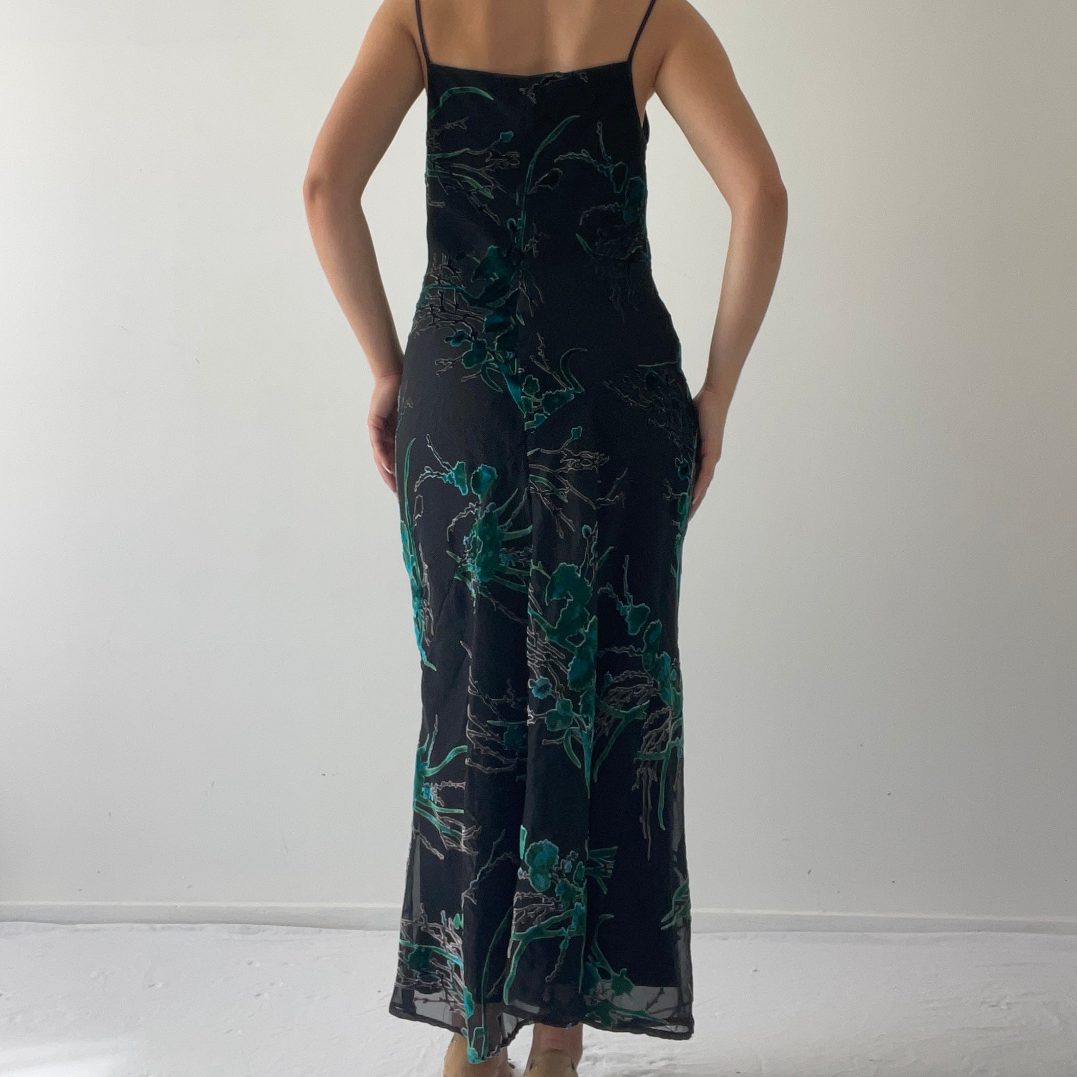 Cowl Bias Burnout Maxi Dress | 8-12