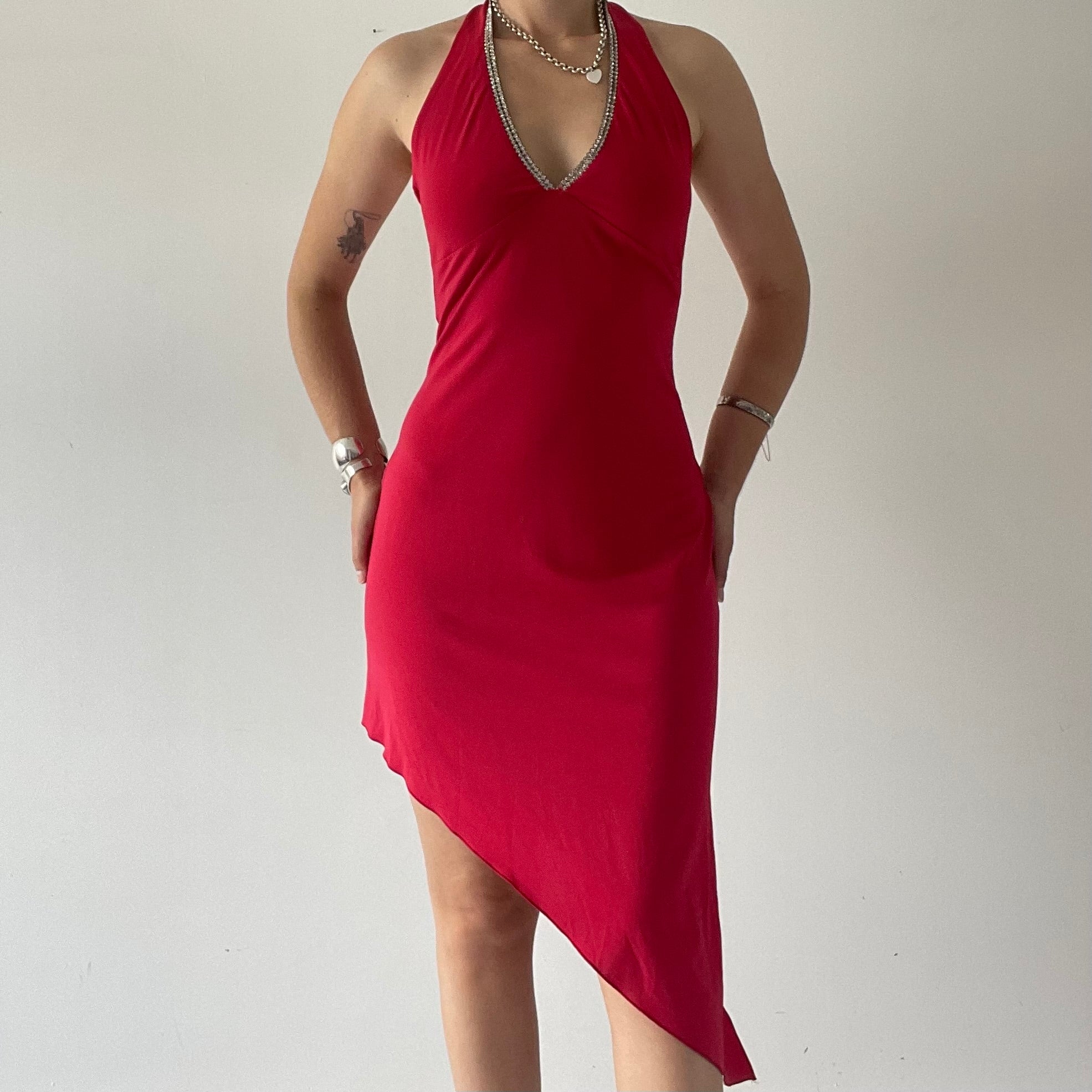 Cue Asymmetric Bodycon Midi Dress | 6-8